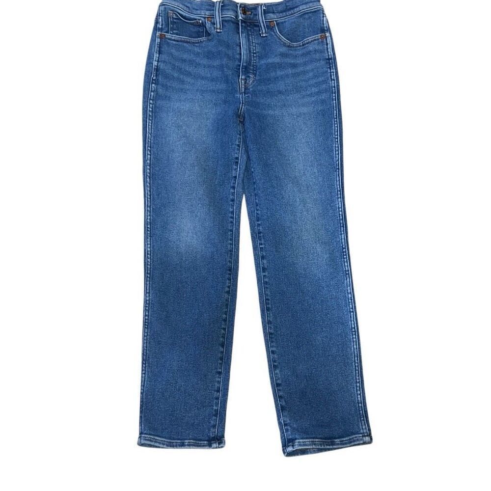 Madewell Stovepipe High Rise Denim Jeans Stretch Zip Fly Straight size 27
